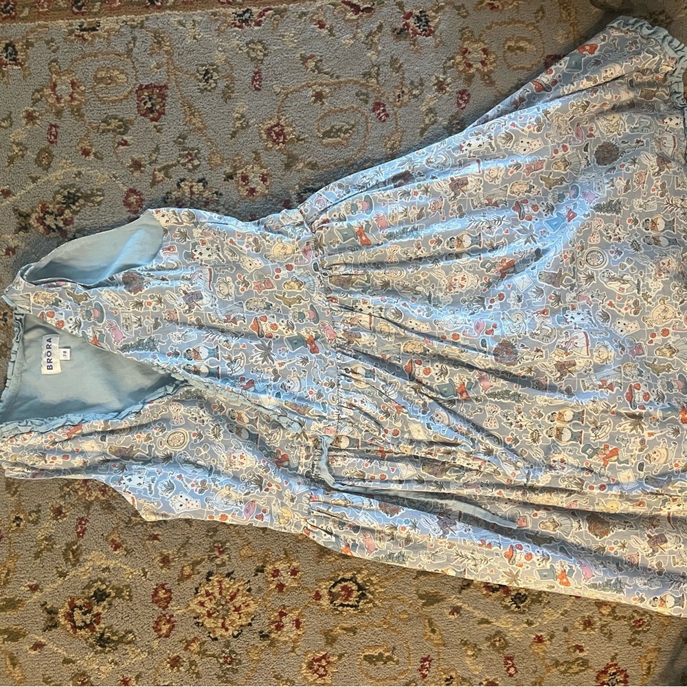 Kids Casual Dress in Light Blue with Fun Prints
